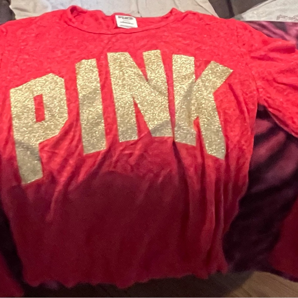 Victoria’s Secret Christmas pajamas. Bottoms have never been worn New with tags.